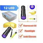 Air Conditioner Leak Detector Manufacturer - Flashlight 12LED UV with Protective Glasses