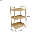 Beauty Salon Trolley Manufacturer - High Grade Embroidered Eyelashes Nail Salon Special Tools Storage Mobile Shelf