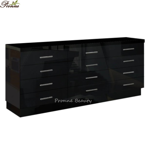 Dip Powder Display Stand Manufacturer - Modern Luxury Single Sided Spa Nail Polish Gel Stand with Cabinet