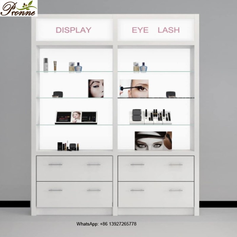 Glass Display Case Factory - Nail Salon Furniture Beauty Spa with Storage Case