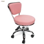 Pedicure Stool Factory - Ergonomic Design Adjustable Height Foot Spa Chair Gold with Back