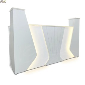 Receptionist Desk Manufacturer - Nail Spa Salon Luxury Pink Hair Salon Equipment Furniture Package on Sale