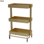 Utility Storage Carts Factory - New Fashion Style Hair Salon Furniture Three-story with Drawer