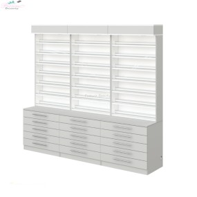 Powder Cabinet Manufacturer - Hot Selling Nail Salon Furniture Customized Black Gold 2oz Bottles Cabinet