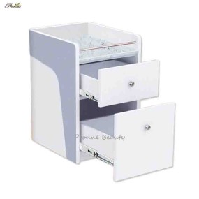 Storage Shelf Trolley Factory - Modern White Elegant Hair Salon Multifunctional Barbershop Trolley Cabinet