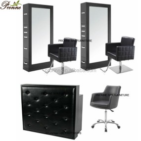 Double Sided Mirrors Station Factory - Foshan Pronne High Quality Beauty Salon Hair Salon Stainless Steel