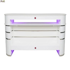 美甲烘干桌生产商-美容沙龙优雅大理石台面耐丙酮黑色美甲出售