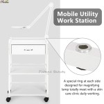 Swivel Rolling Stool Factory - Nail Salon Multi-function Round 360° Comfortable Pedicure Low Stool