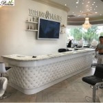 Nail Station Table Manufacturer - Beauty Salon Equipment Customized 5 Persons Straight Manicure Bar