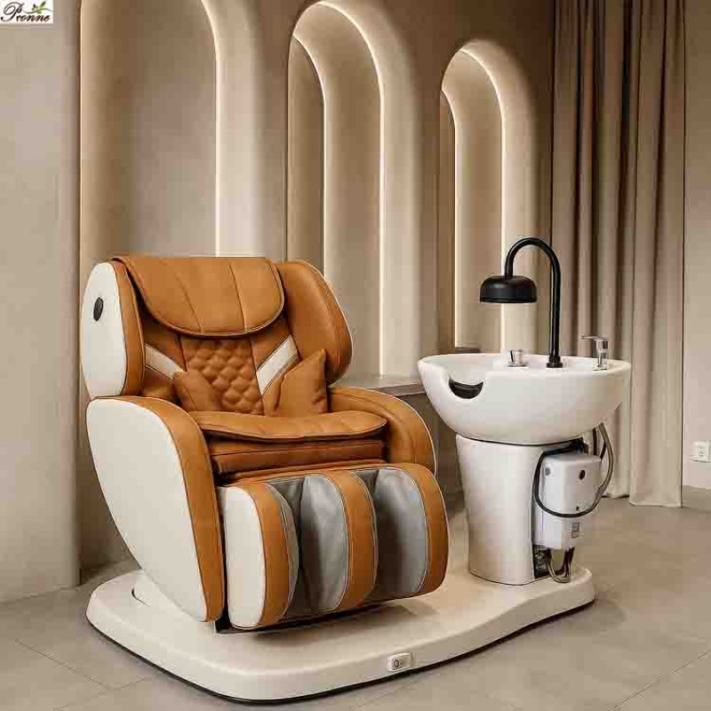 Shampoo Bed Factory - Head Spa Salon China Modern Lay Down with Water Circulation and Steamer