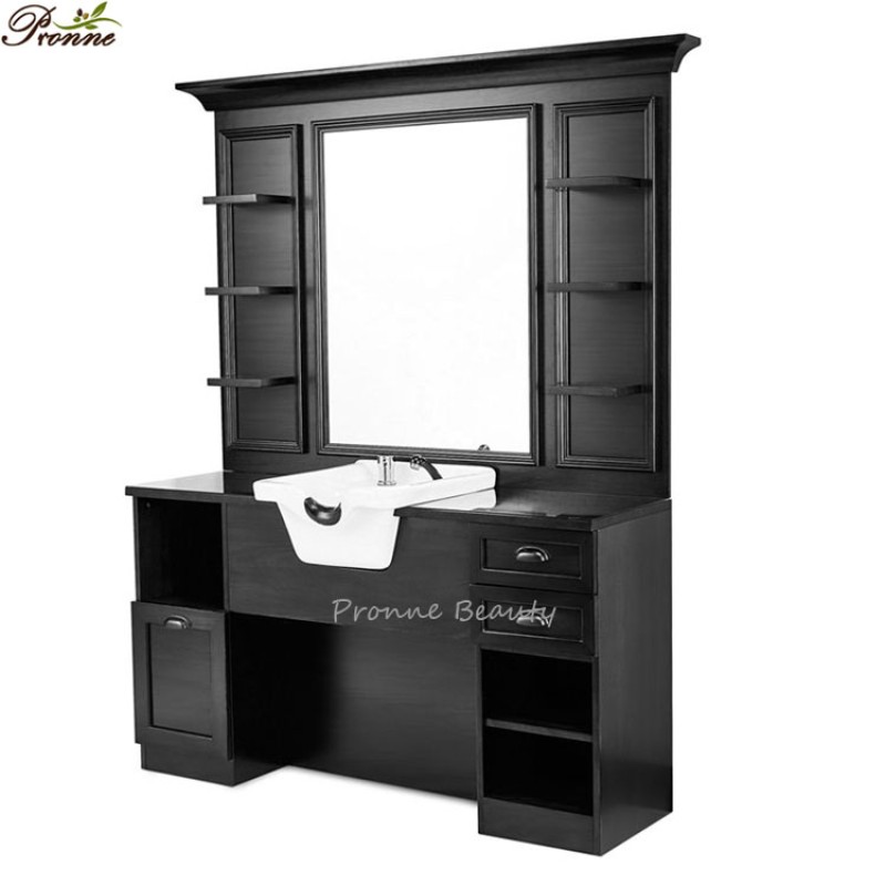 Styling Station Manufacturer - Fashion Design Modern Luxury Barber Shop Double Sided with Mirrors