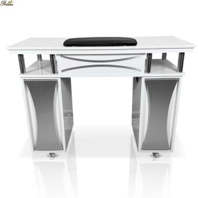 Nail Tech Table Factory - Nail Bar Station Salon Furniture Single Manicure with Vacuum