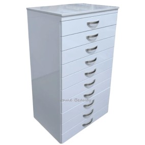 Makeup Display Stand Manufacturer - New Arrival White Gold Cosmetics Lip Gloss Retail Floor Stand for Beauty Product