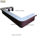 Nail Bar Table Factory - Luxury Throne Beauty Salon L Shape Manicure with Ventilation