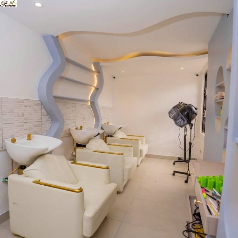 Shampoo Chairs Manufacturer - New Arrival Hair Salon Barber Shop Light Brown Color Hair Wash Chairs