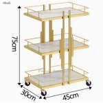 Trolley Cart Factory - Spa Beauty Salon Rolling Wood Black Luxury Accessory Cart Wholesale