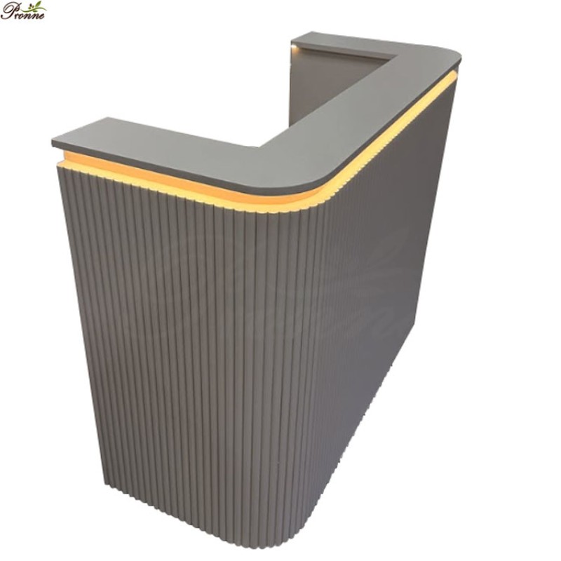 Reception Desk Factory - Boutique Hair Salon Modern Retails Curved Shop Checkout for Sale