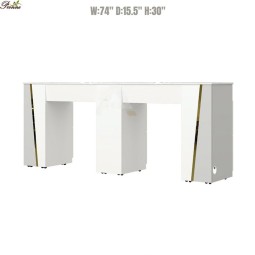 双人美甲桌生产商-高品质美甲店白金含通风桌