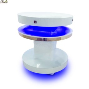 黑色美甲烘干桌生产商-美容沙龙优雅大理石台面耐丙酮美甲出售