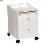 Hair Dresser Trolley Manufacturer - Barber Shop Gold Styling Station Lockable Durable Wooden Cart