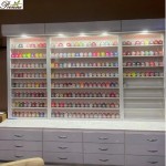 化妆品展示柜源头工厂-现代白色定制珠宝店家具美甲沙龙