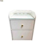 Hair Dresser Trolley Manufacturer - Barber Shop Gold Styling Station Lockable Durable Wooden Cart