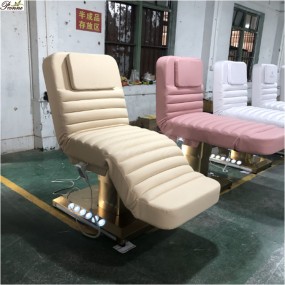Facial Bed Factory - Beauty Salon Electric Rotation 4 Motors with Led Light Treatment Bed Chair