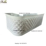 Nail Bar Counter Factory - Beauty Professional White Black Kiosk with Marble Top