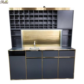 Styling Stations Factory - Hair Salon Furniture Barber Mirror Station Liberty Color Bar with Wash Sink