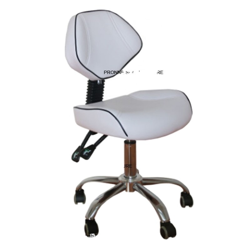 Pedicure Technician Stool Manufacturer - Beauty Salon Luxury Leisure Rolling with Backrest for Sale Spa Stool