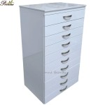 Wall Cabinet Factory - High End Modern Luxury Glossy Marble Top Black Gold LED Back with Onyx