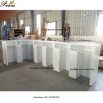 Nail Bar Counter Factory - Beauty Professional White Black Kiosk with Marble Top
