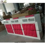 美甲吧站生产商-高光独特黑色簇绒五人用家具