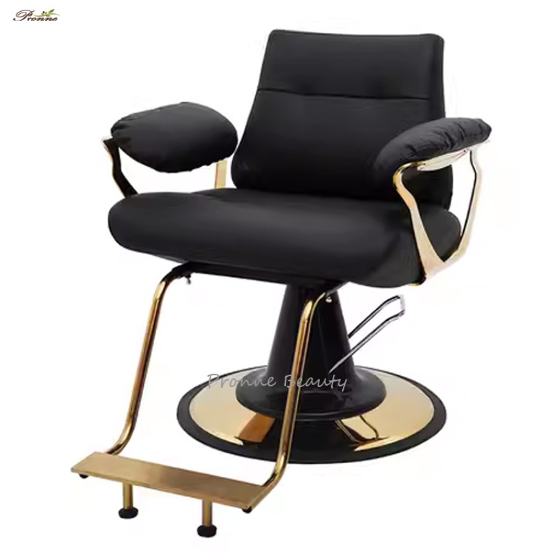 Barber Chair Manufacturer - New Design Hair Beauty Equipment Hydraulic Heavy Duty Black Chrome