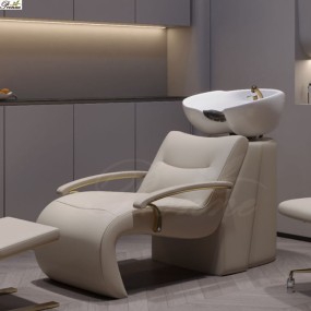 Shampoo Massage Bed Factory - High End Beauty Salon Hair Dressing Intelligent Full Gold Thai Head Spa Waterfall