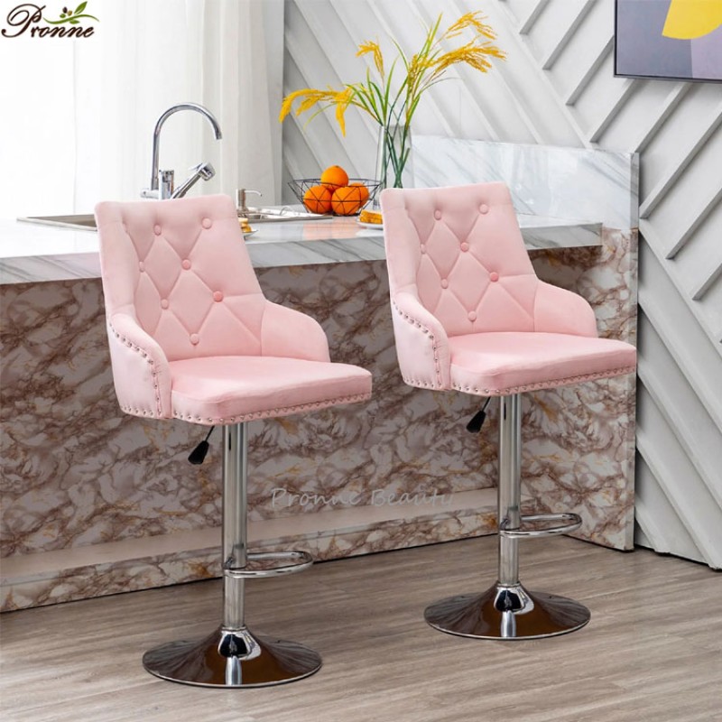 Bar Chair Manufacturer - Modern Design Beauty Salon Furniture Adjustable High Stool Nail Bar
