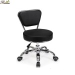 Pedicure Stool Factory - Ergonomic Design Adjustable Height Foot Spa Chair Gold with Back