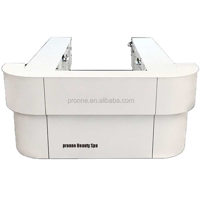 U Shaped Nail Bar Table Manufacturer - Used Nail Salon Equipment Custom Made Long for Manicure