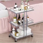 Trolley Cart Factory - Spa Beauty Salon Rolling Wood Black Luxury Accessory Cart Wholesale