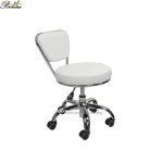 Pedicure Stool Factory - Ergonomic Design Adjustable Height Foot Spa Chair Gold with Back