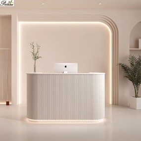 Cash Counter Front Desk Manufacturer - Factory Sales Customized Wooden Small Tufted with Drawers