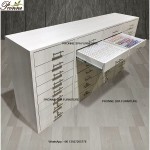 Dip Powder Display Stand Manufacturer - Modern Luxury Single Sided Spa Nail Polish Gel Stand with Cabinet
