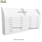 Dip Powder Display Stand Manufacturer - Modern Luxury Single Sided Spa Nail Polish Gel Stand with Cabinet