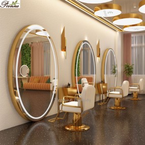 沙龙洗站源头工厂-美发沙龙设备理发店梳妆椅含大型落地镜套装