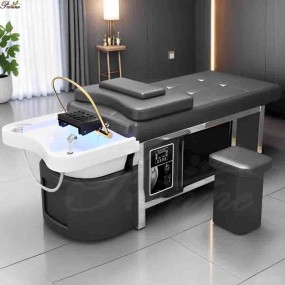 Shampoo Backwash Chair Manufacturer - Beauty Salon Equipment Station Unit Brand New Bowl Spa Bowl Barber Sink Black Electric