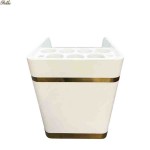 Hair Dresser Trolley Manufacturer - Barber Shop Gold Styling Station Lockable Durable Wooden Cart