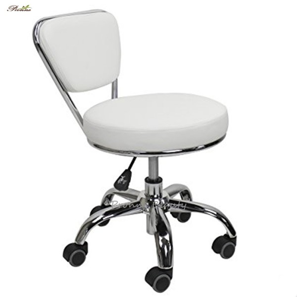 Pedicure Stool Factory - Ergonomic Design Adjustable Height Foot Spa Chair Gold with Back