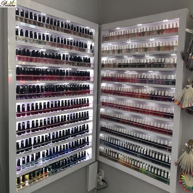 Cosmetic Display Cabinet Factory - Modern White Custom Made Jewelry Store Furniture Nail Salon