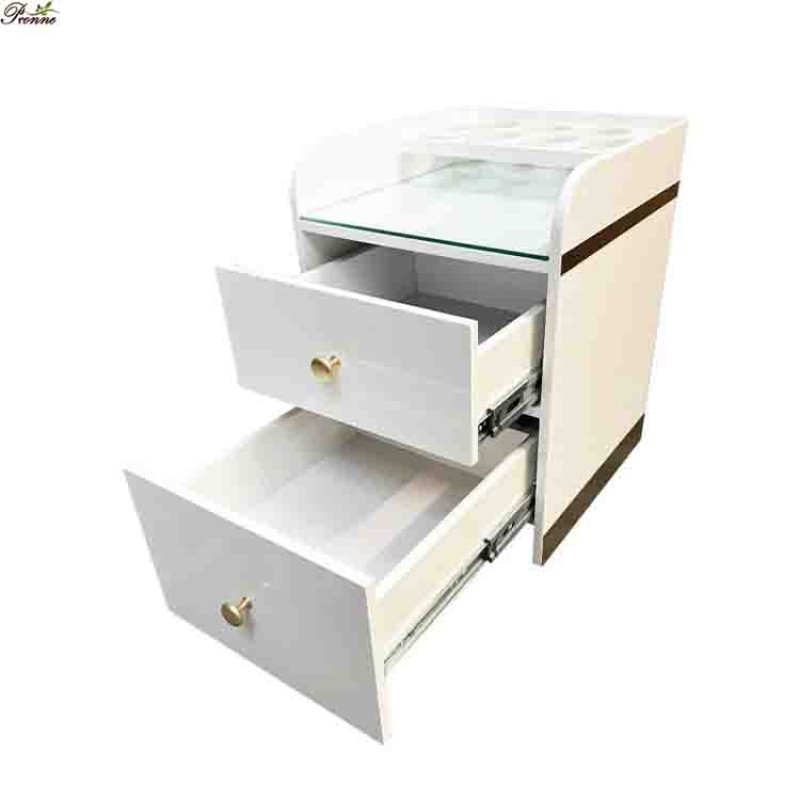 Hair Dresser Trolley Manufacturer - Barber Shop Gold Styling Station Lockable Durable Wooden Cart