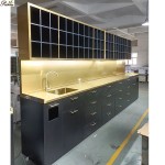 理发店设备生产商-最新时尚黑色洗发单元沙龙椅美发沙龙家具套装